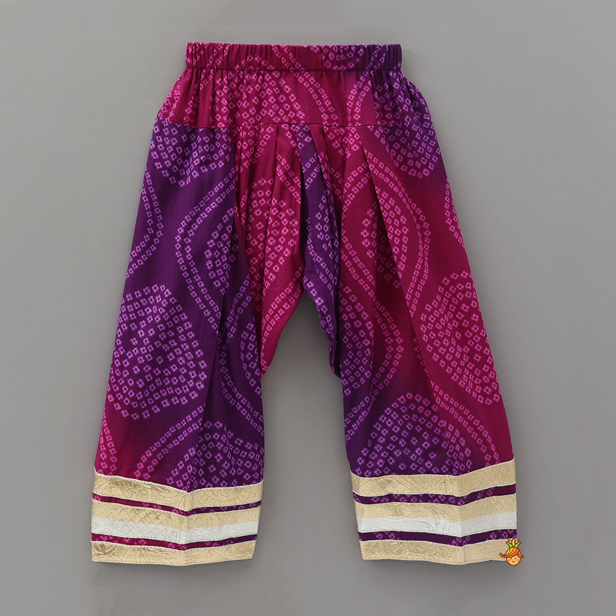 Layered Tie Up Top And Printed Pant With Matching Dupatta