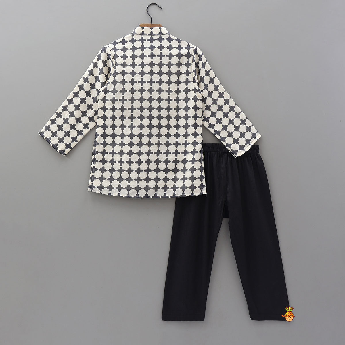 Faux Mirror Work Kurta And Pyjama
