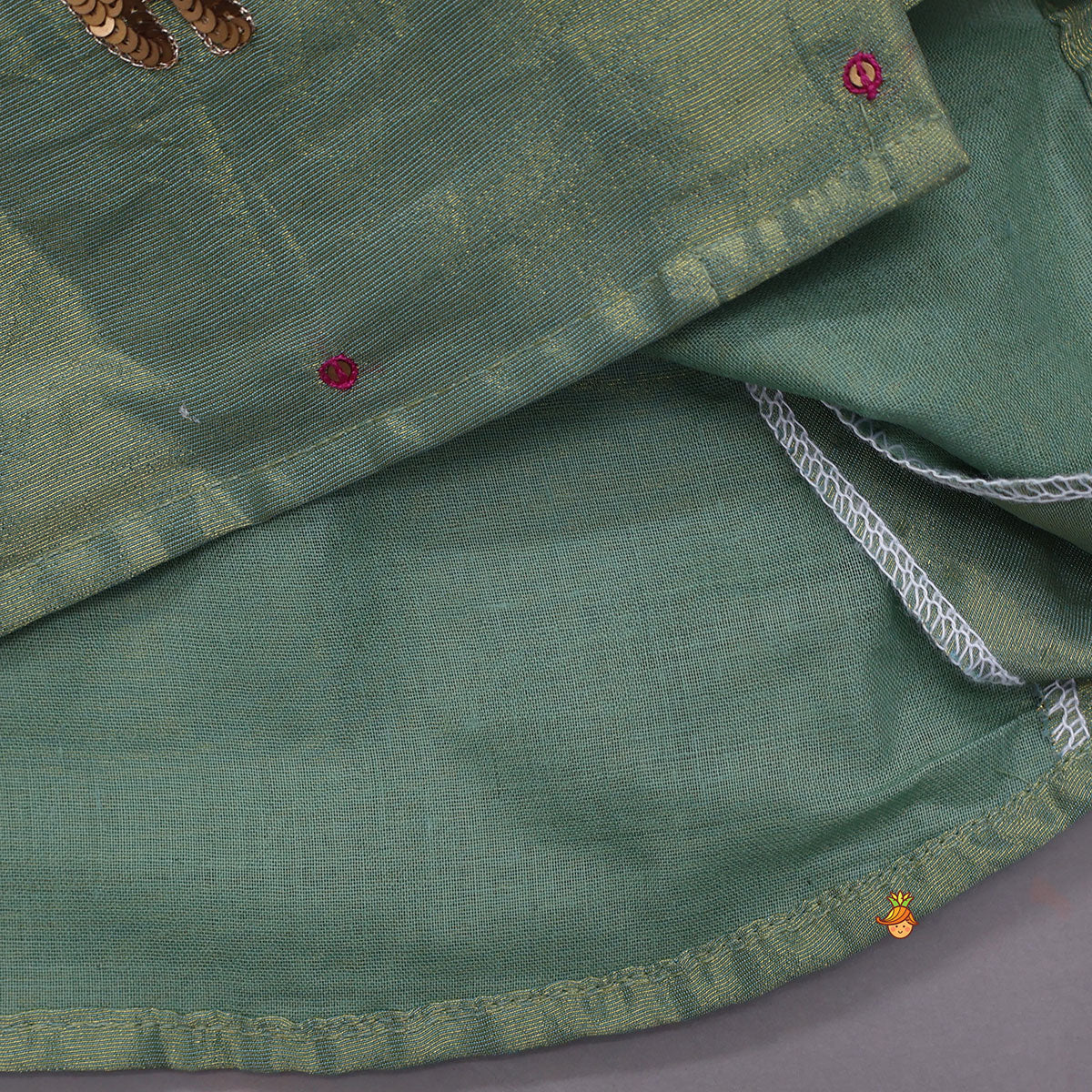 Embroidered Blazer Style Top With Flared Palazzo