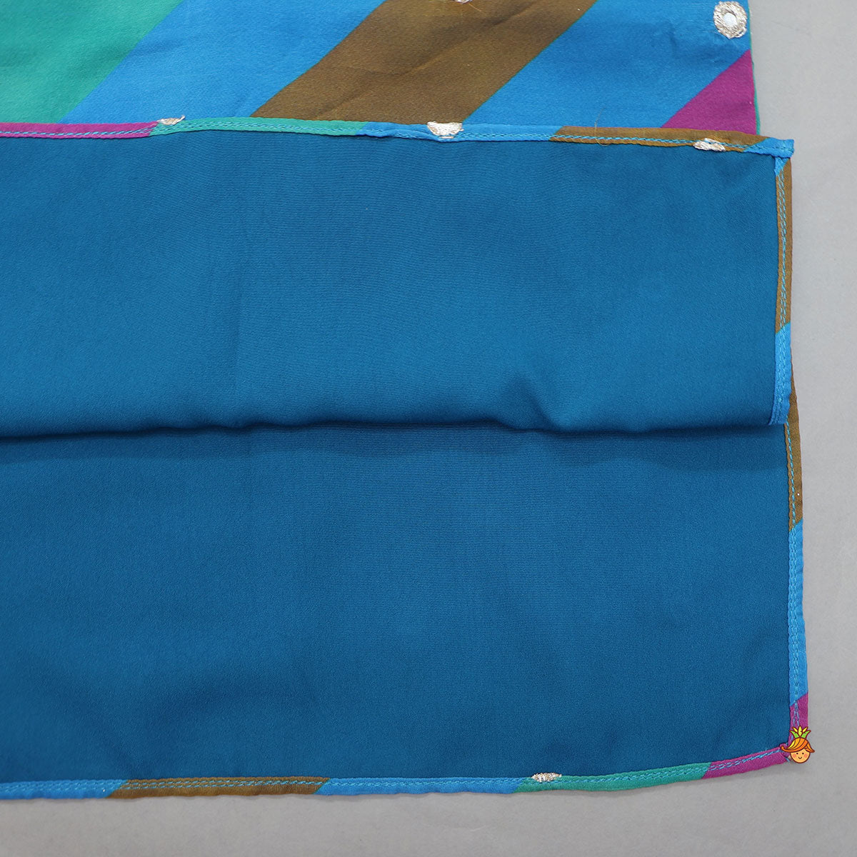 Faux Mirror Work Colourful Kurta And Pyjama