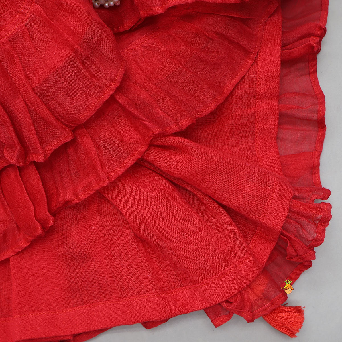 Floral Embroidered Yoke Kurti And Matching Dhoti Pant