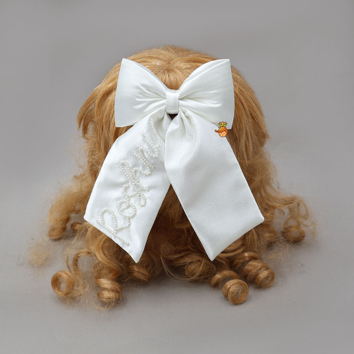 Personalized Name Satin Bow Hair Clip
