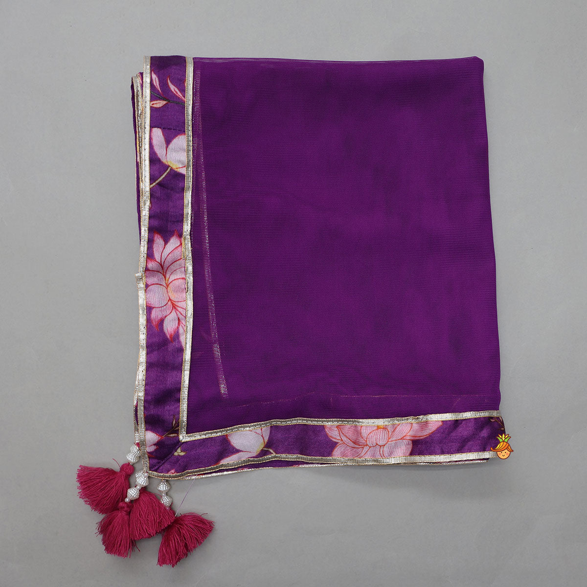 Fringe Detail Kurti With Farshi Salwar And Dupatta