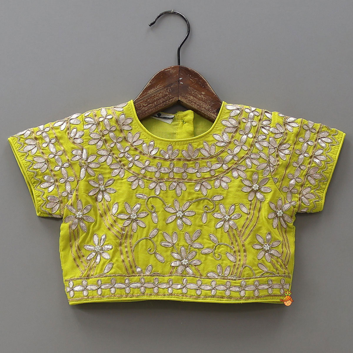 Gota Work Crop Top And Lehenga