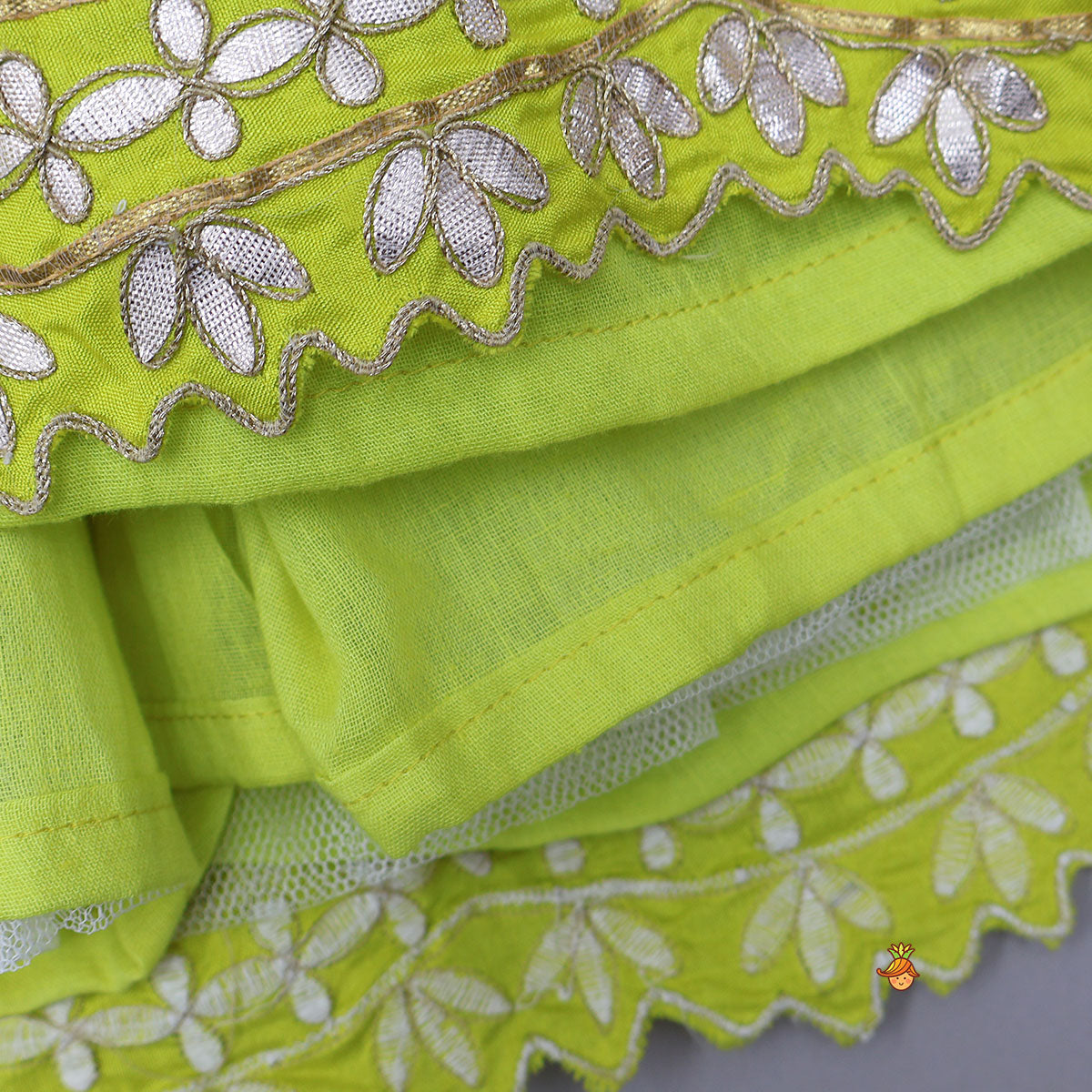 Gota Work Crop Top And Lehenga