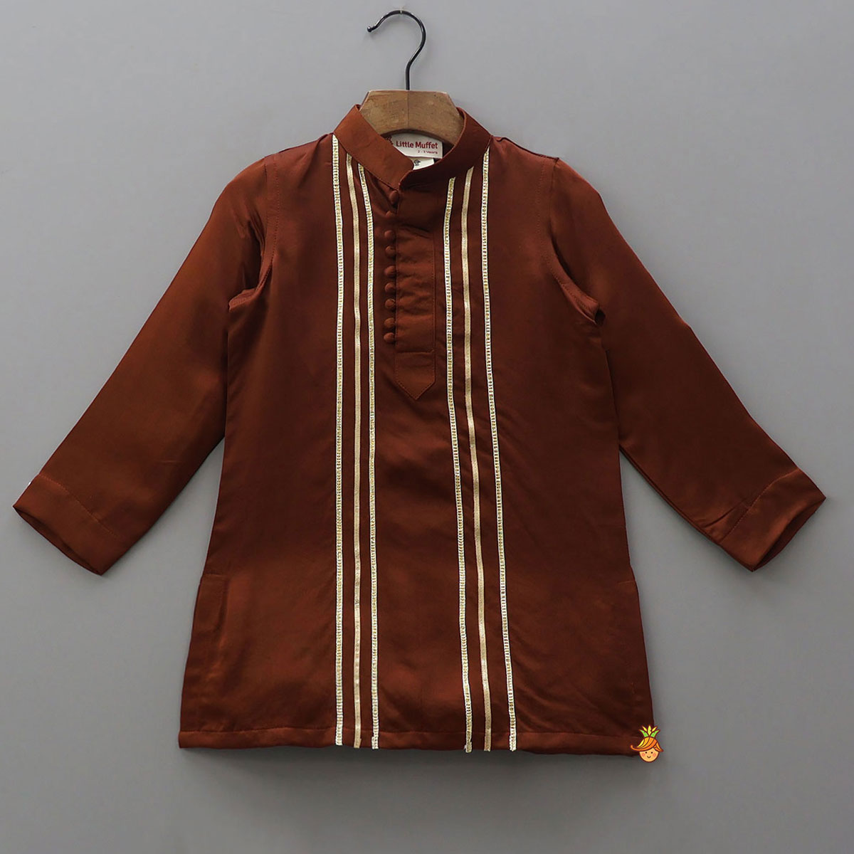 Potli Buttons Detail Kurta And Pyjama