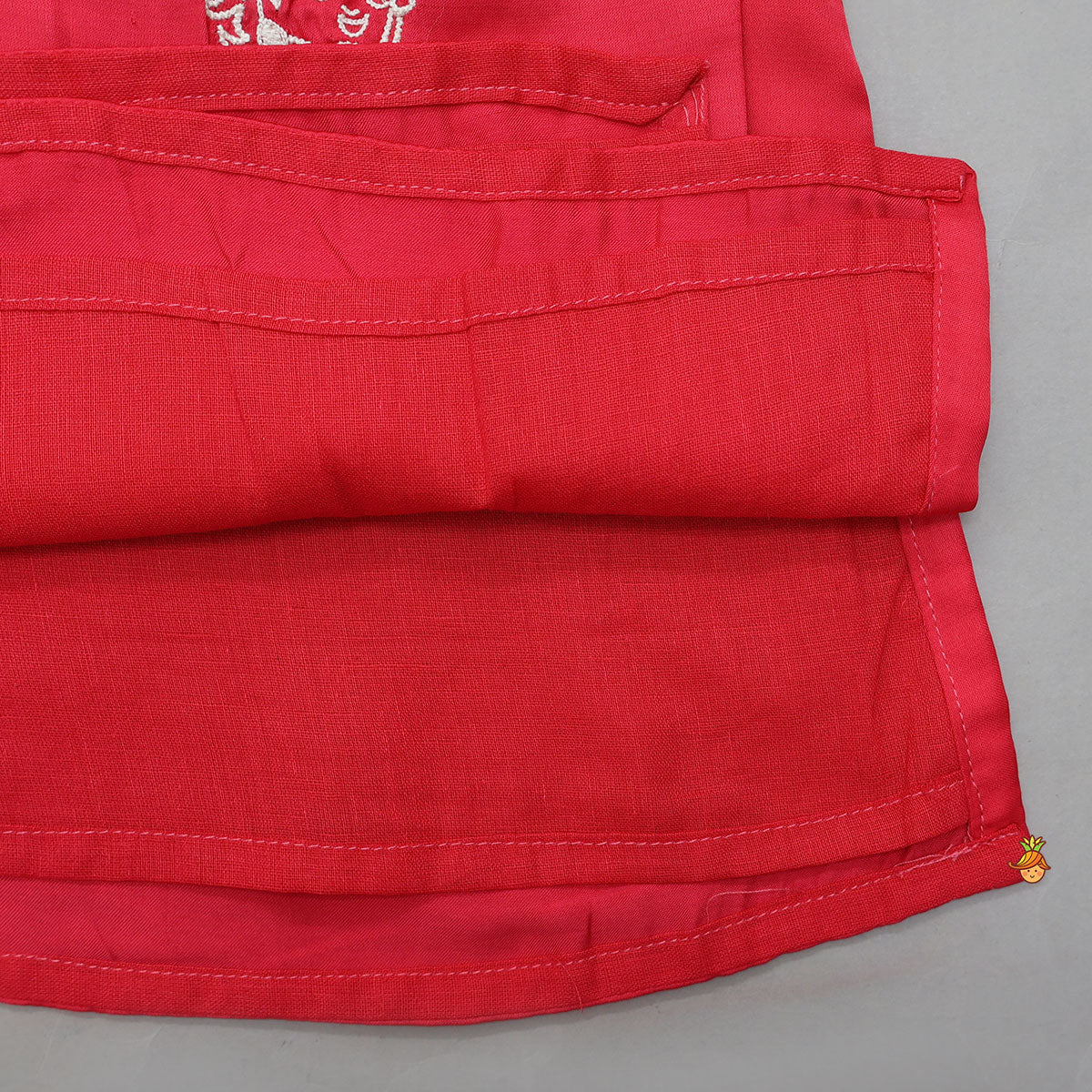 Krishna Motif Embroidered Kurta And Dhoti