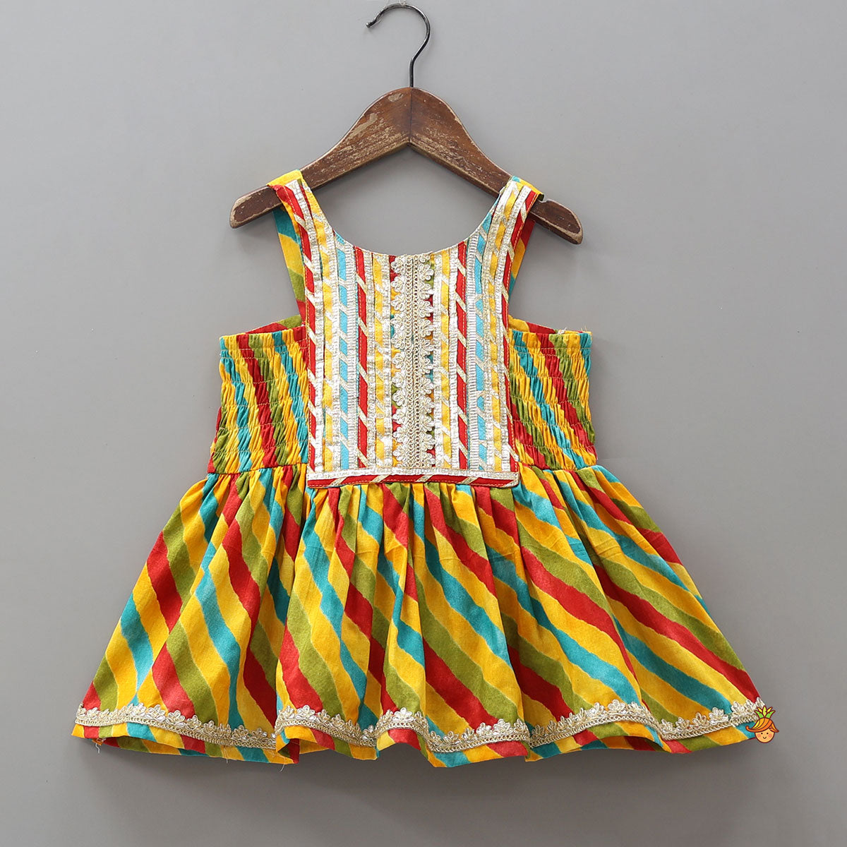Strappy Peplum Style Kurti With Sharara And Dupatta