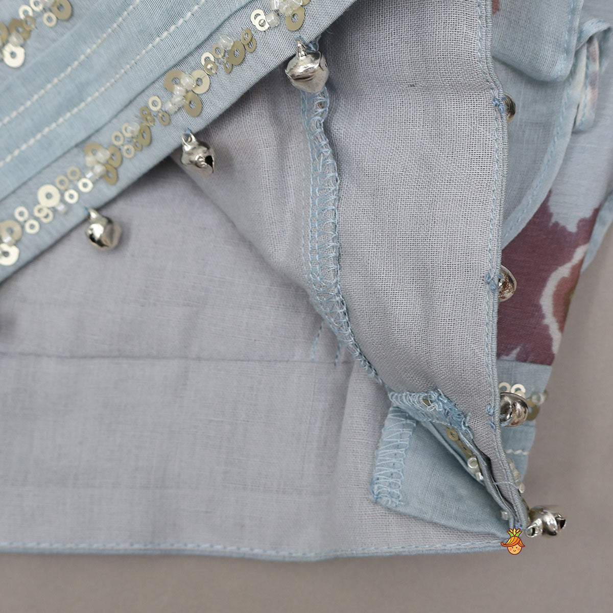 Mul Chanderi Ruffle Crop Top And Lehenga