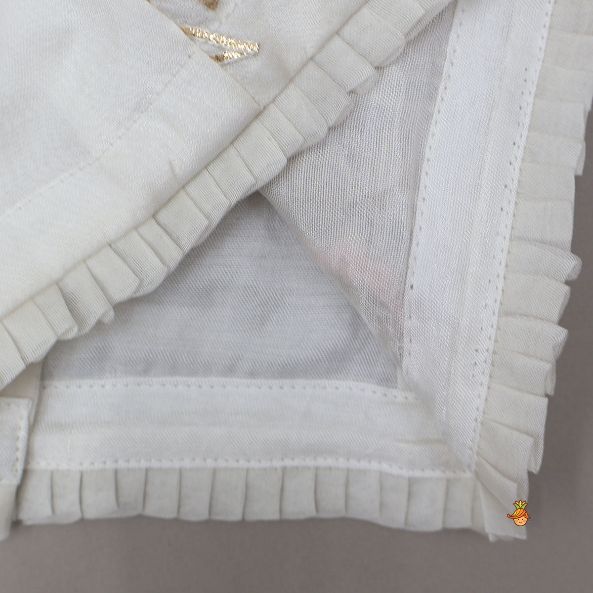 Pleated Detail Crop Top And Lehenga