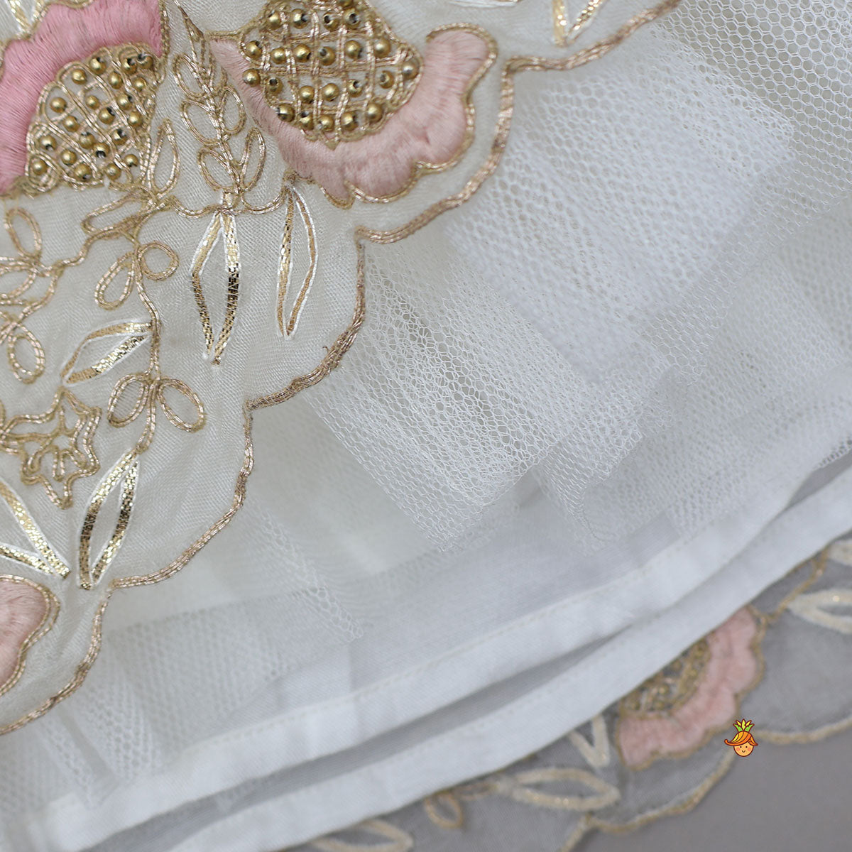 Pleated Detail Crop Top And Lehenga