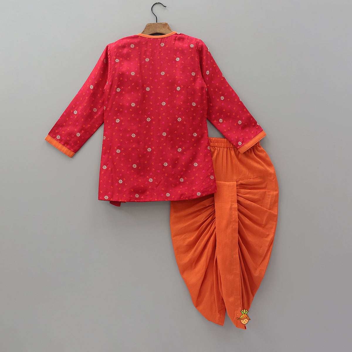 Krishna Embroidered Festive Kurta And Dhoti