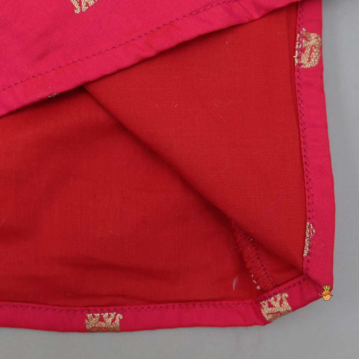 Brocade Kurta And Contrasting Dhoti With Mukut