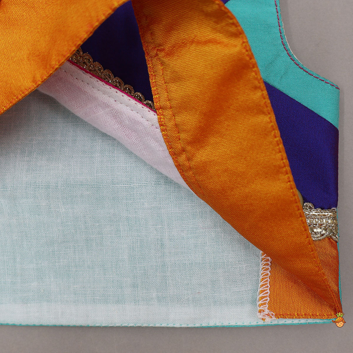 Embellished Crop Top With Panelled Lehenga And Dupatta