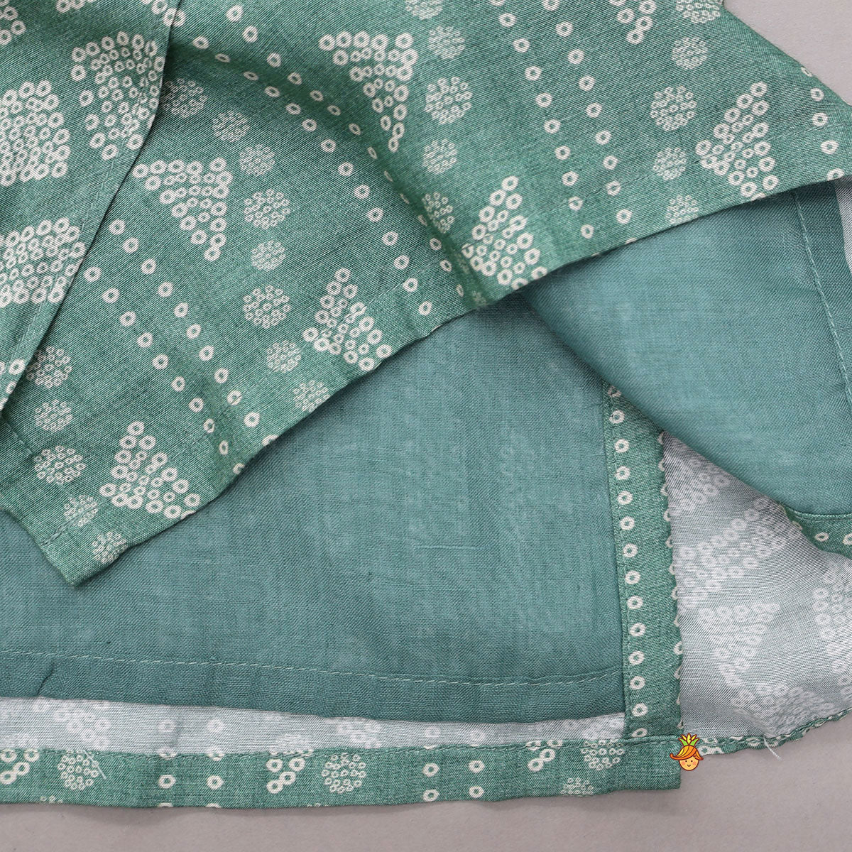 Bandhani Inspired Printed Layered Kurta With Pyjama