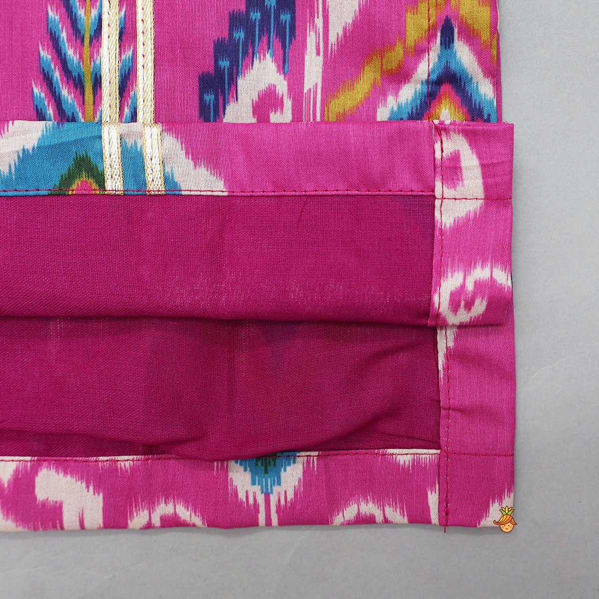 Ikat Printed Kurta With Churidar