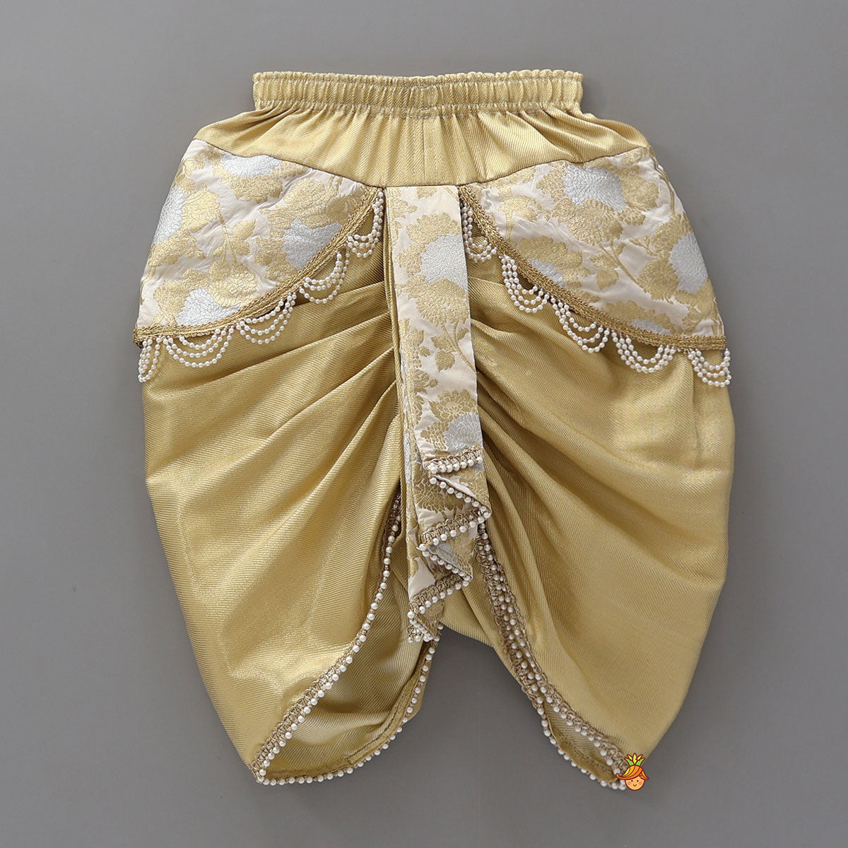 Festive Brocade Dhoti Set With Matching Stole