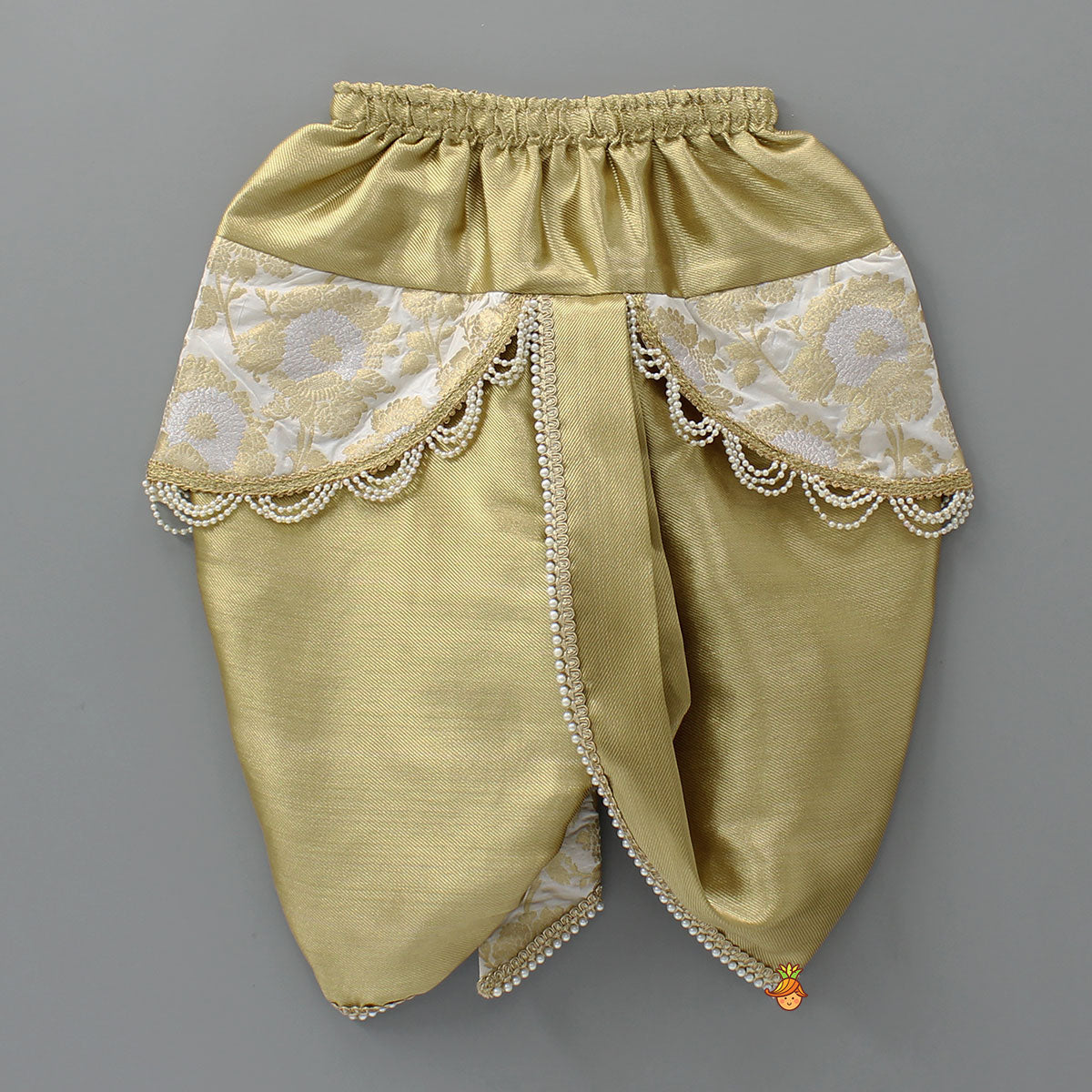 Festive Brocade Dhoti Set With Matching Stole