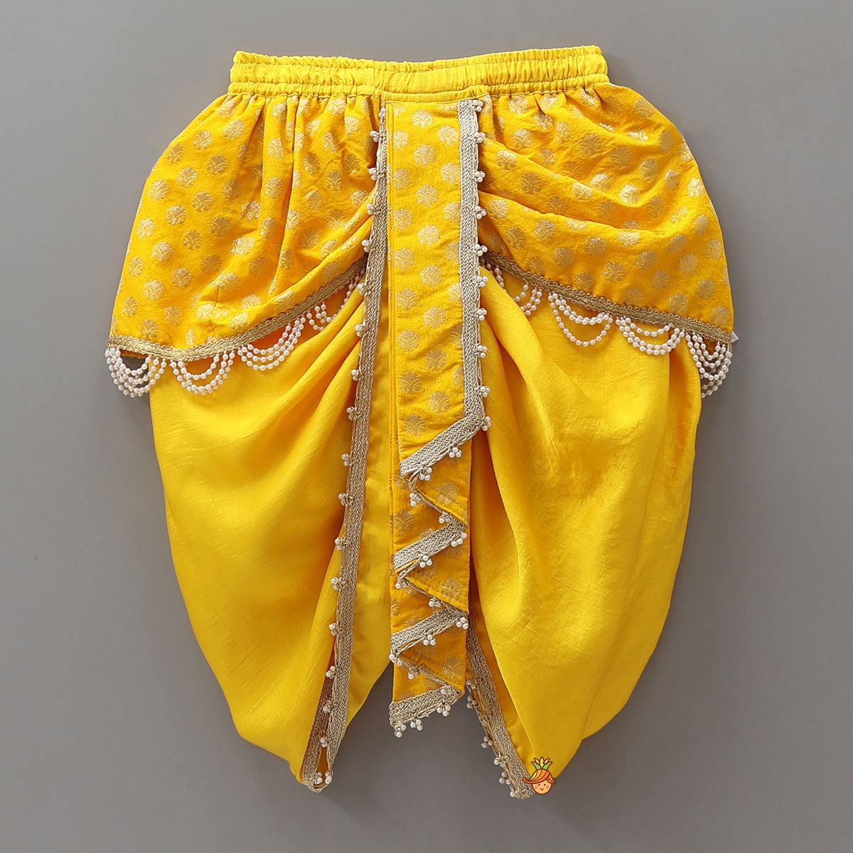 Traditional Brocade Dhoti Set With Matching Stole