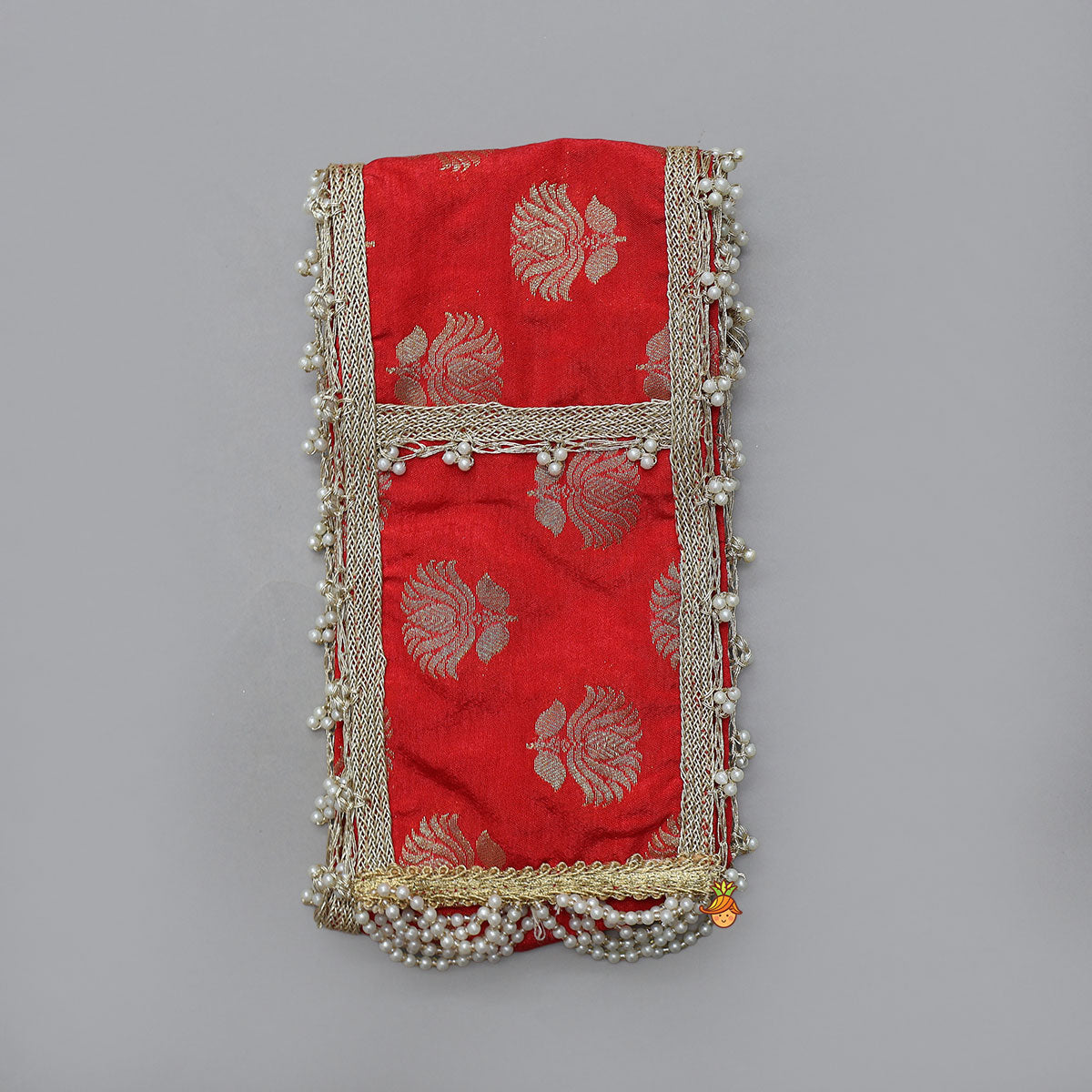 Traditional Brocade Dhoti Set With Matching Stole