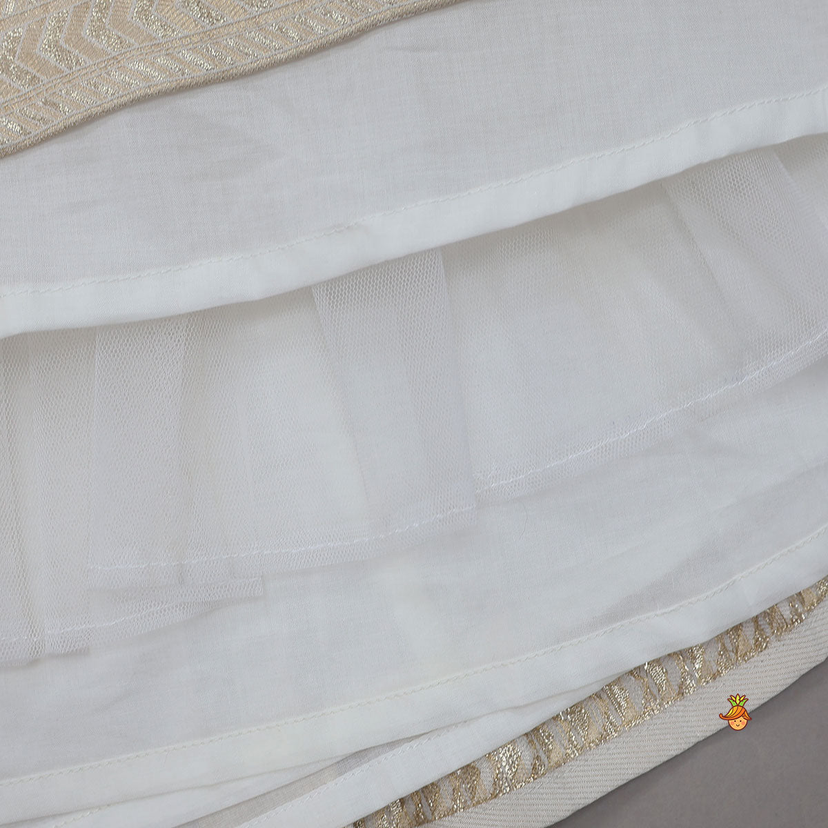 Motif Embroidered Top And Lehenga