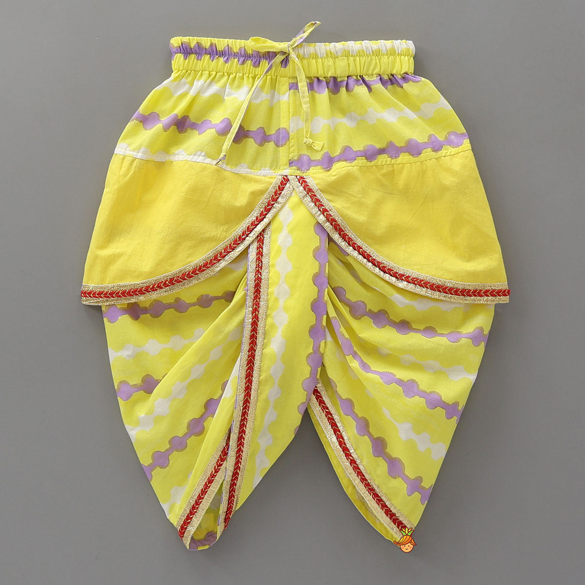 Festive Dhoti Set With Matching Stole And Mukut
