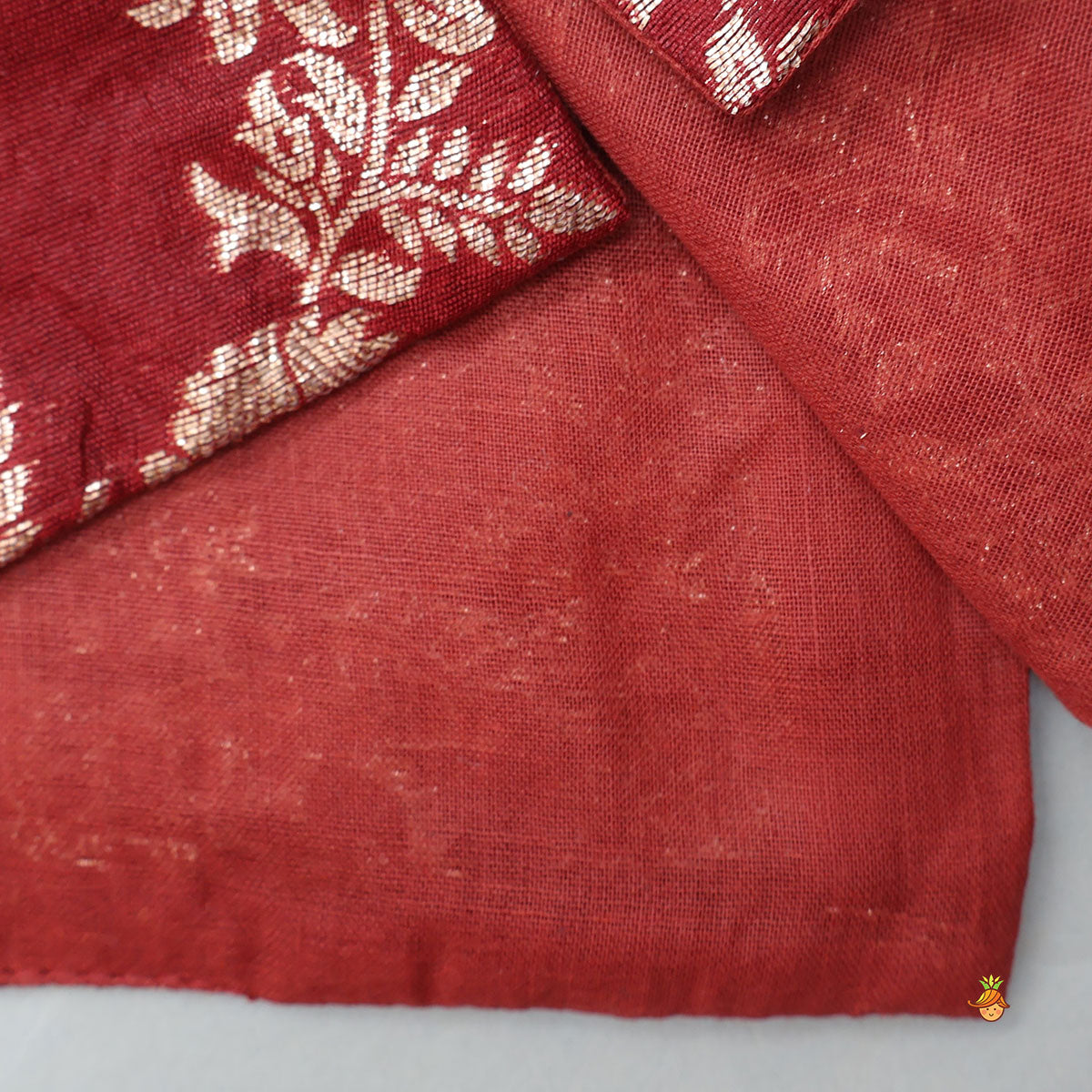 Collar Neck Kurti With Contrasting Jacket And Palazzo