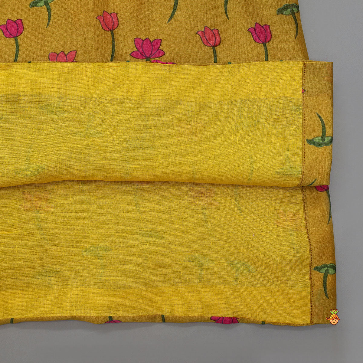 Lotus Printed Kurta With Dhoti
