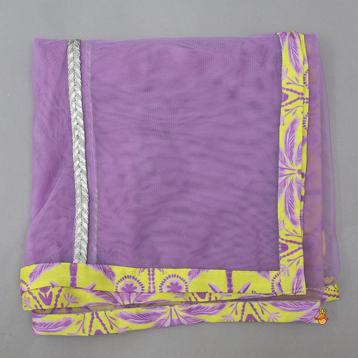 Trees And Birds Printed Kurti And Pants With Dupatta