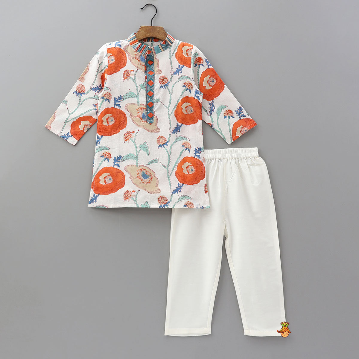 Classic Hand Block Printed Kurta And Pyjama