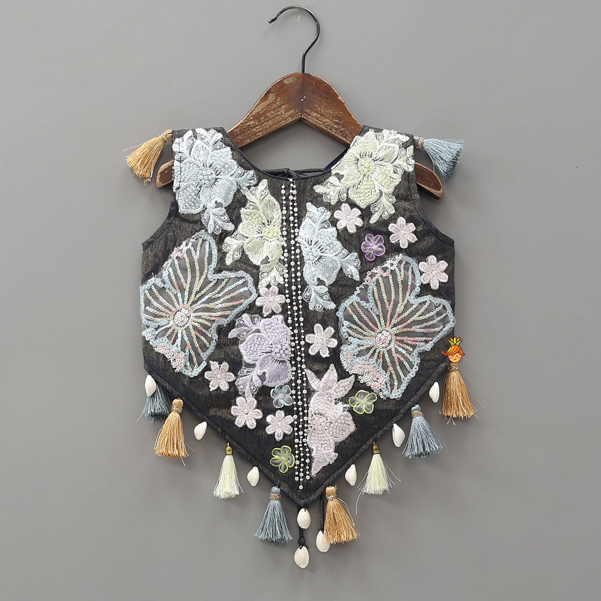 Premium Hand-Embroidered Shimmery Top And Palazzo