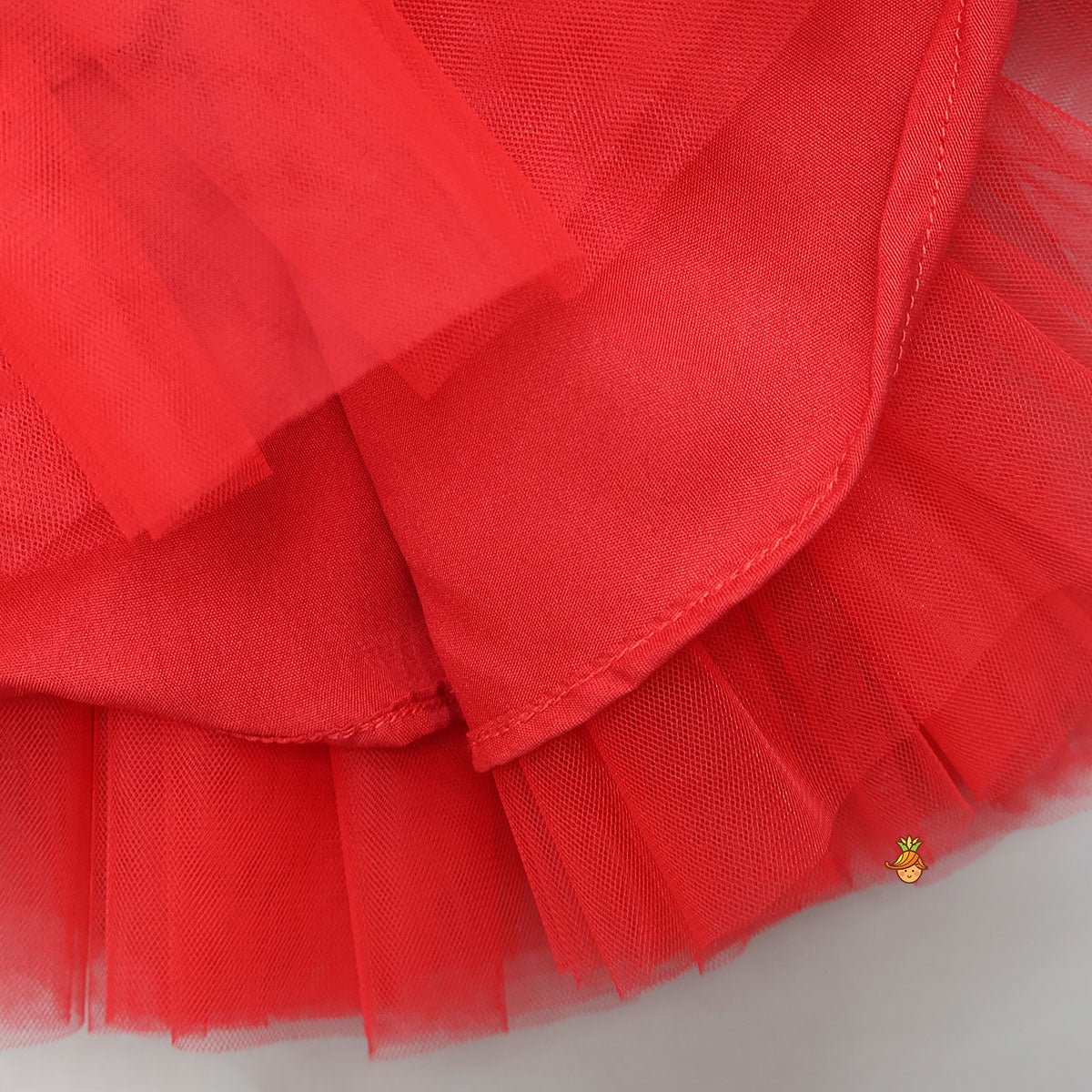 Rose Embellished Frilly Scuba Dress