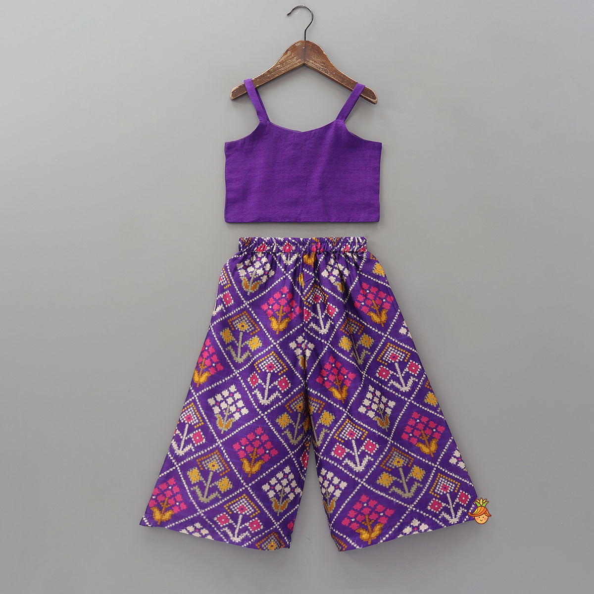 Strappy Top With Tie-Knot Kurti And Palazzo