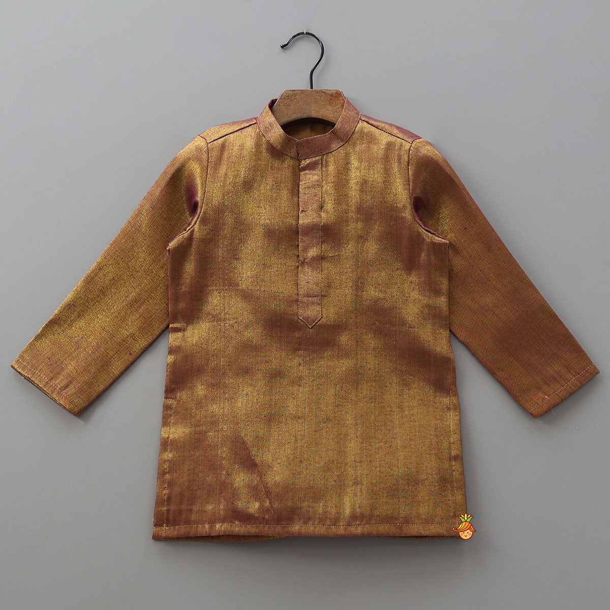 Shimmery Kurta With Patchwork Detailed Jacket And Pyjama