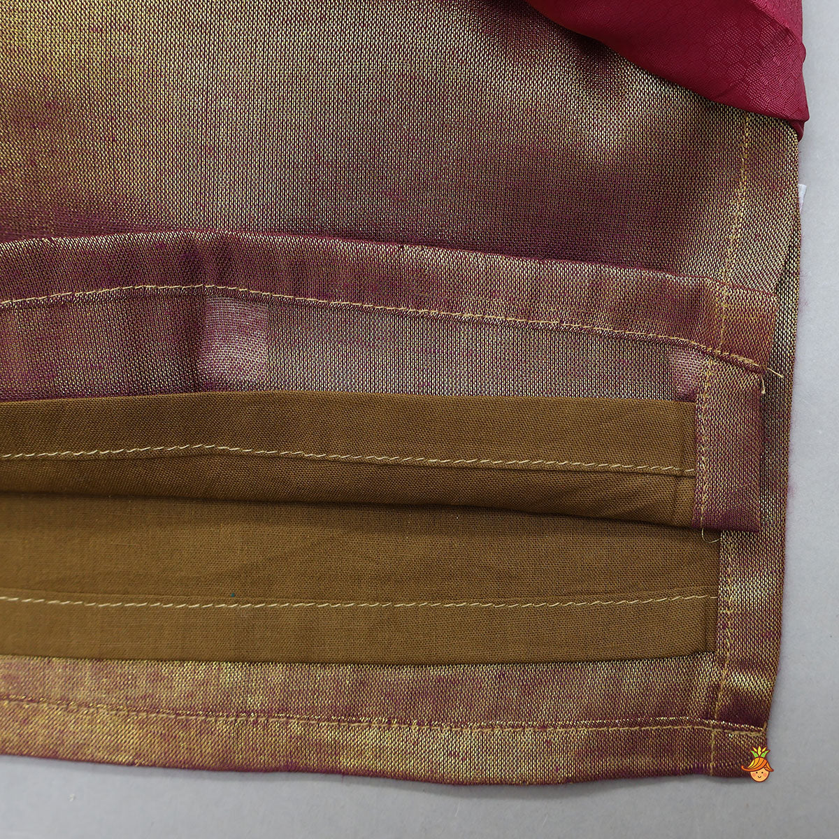 Shimmery Kurta With Patchwork Detailed Jacket And Pyjama