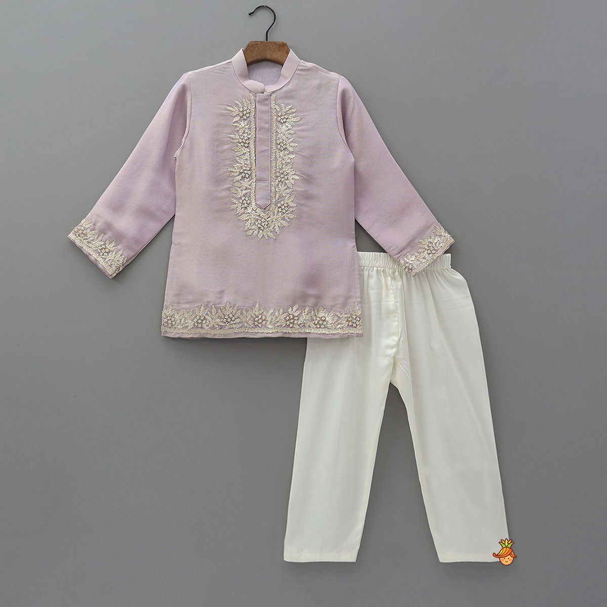 Floral Embroidered Kurta With Pyjama
