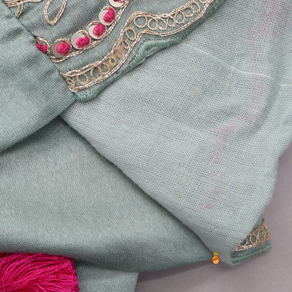 Halter Neck Crop Top And Scalloped Lehenga