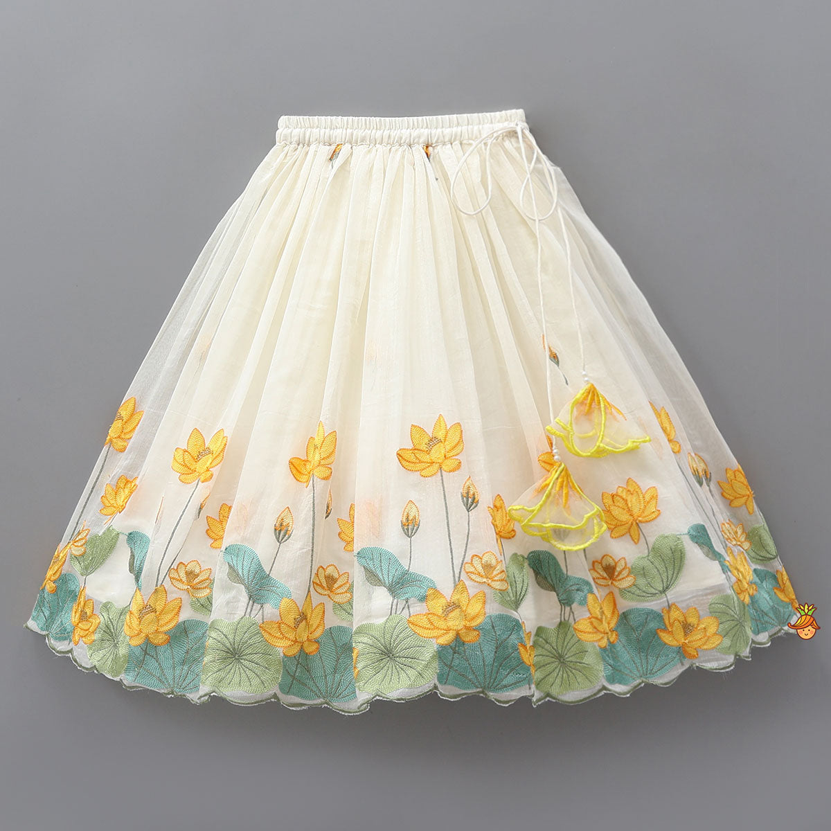 Blooming Floral Embroidered Top And Lehenga