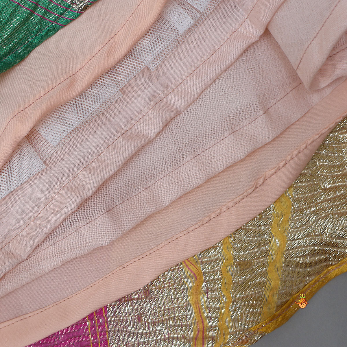 Open Back Halter Neck Style Crop Top And Lehenga