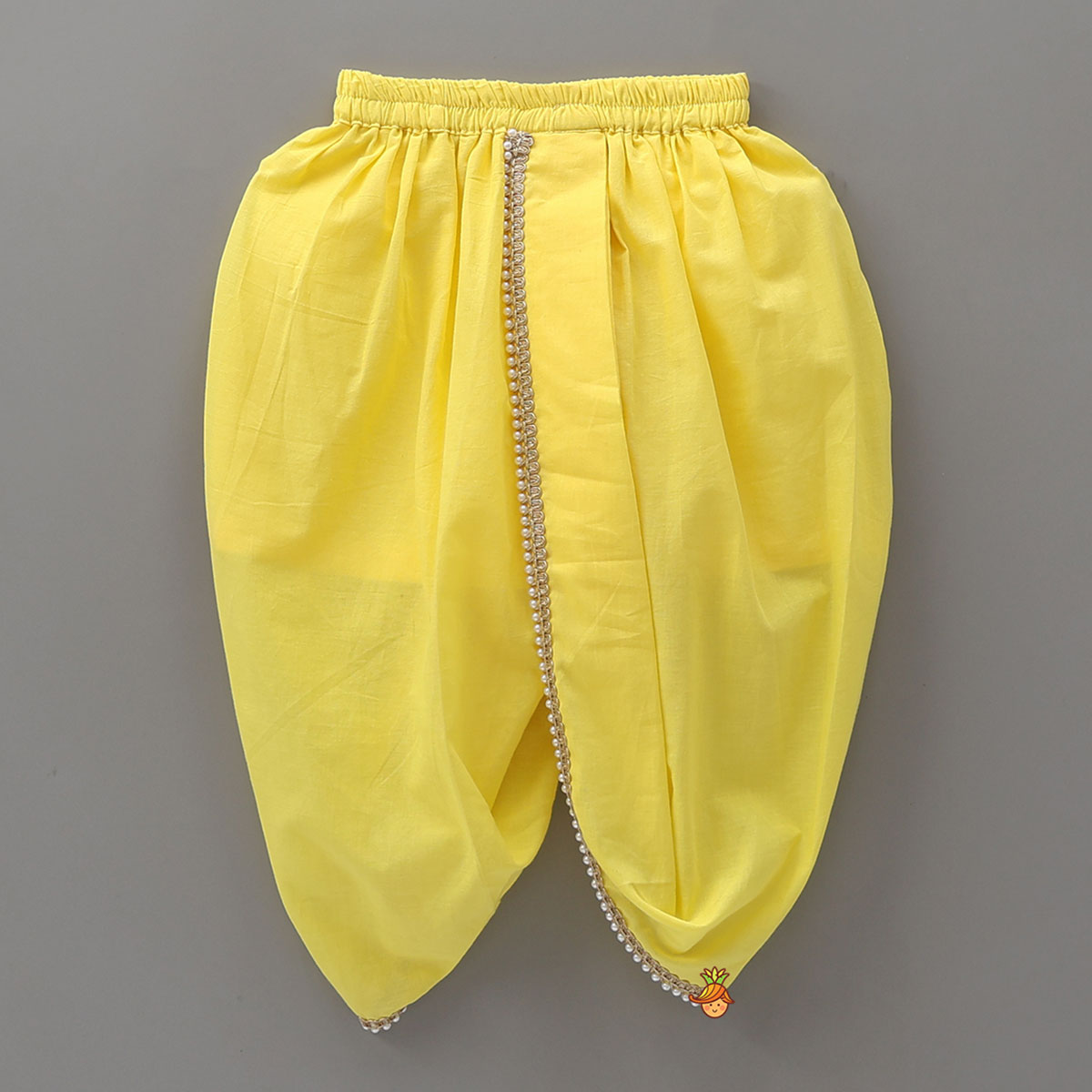 Traditional Dhoti Set With Matching Stole And Waist Belt With Headband