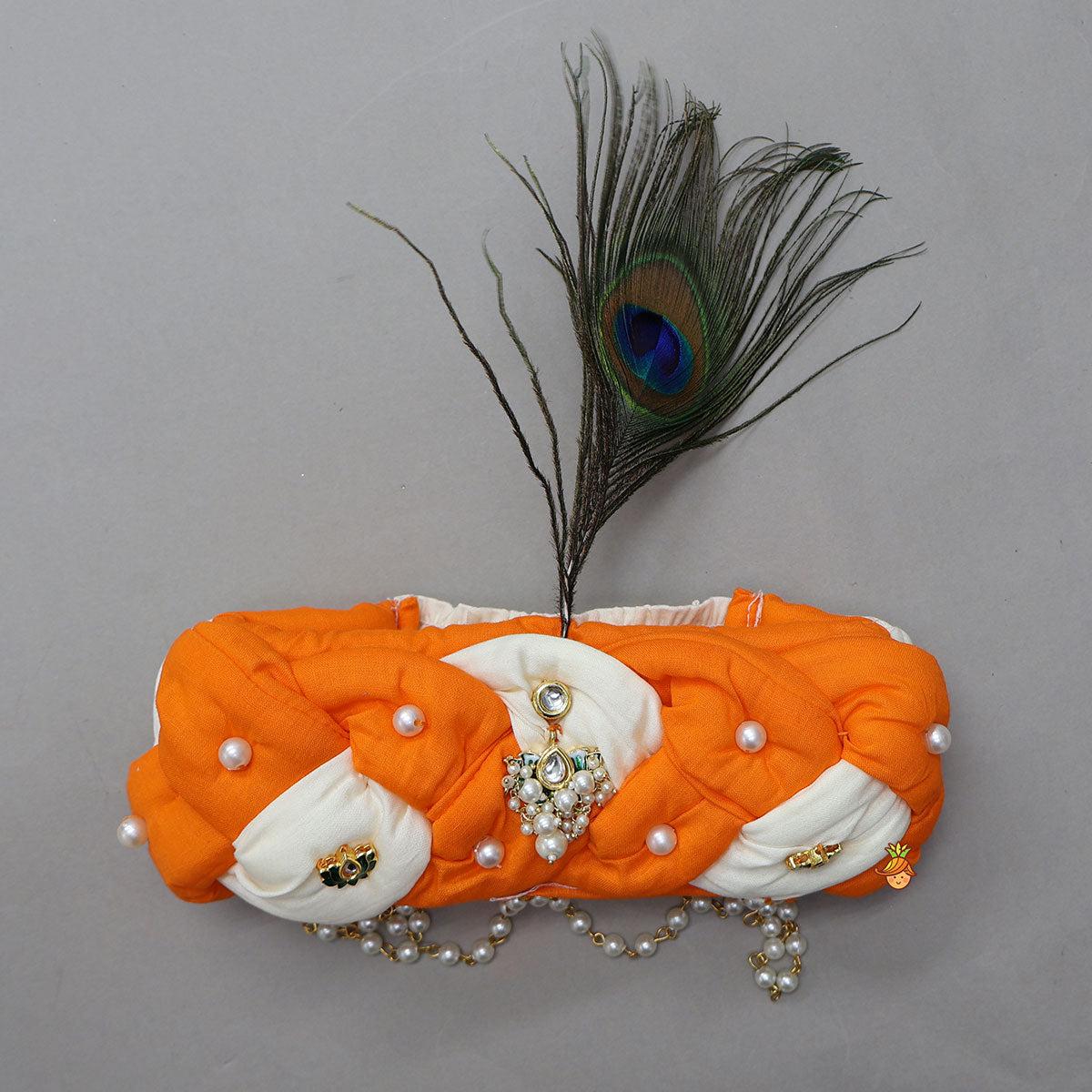 Festive Dhoti Set With Matching Stole And Waist Belt With Headband
