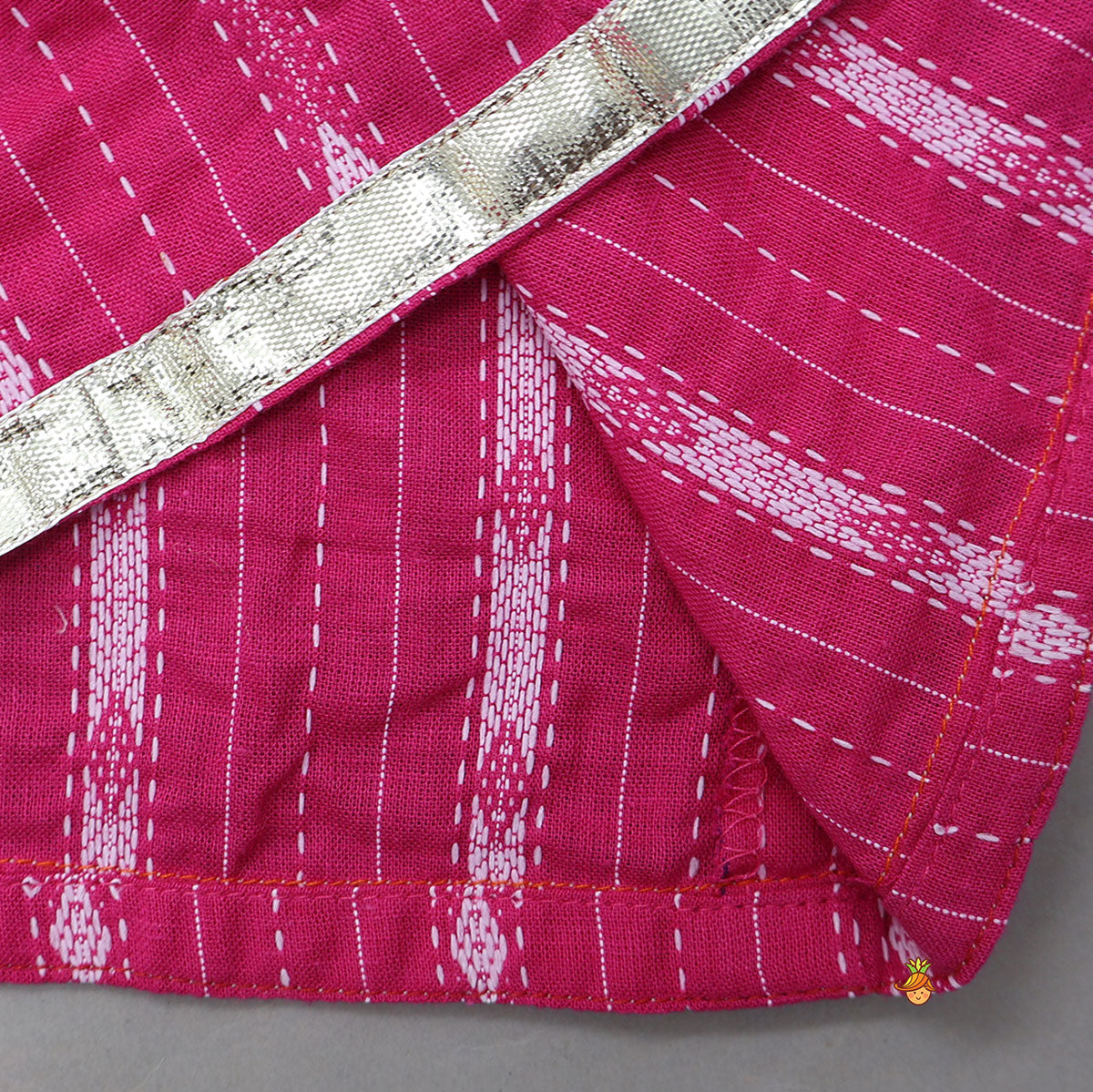 Krishna Hand Embroidered Kurta And Dhoti Style Pant With Matching Mukut