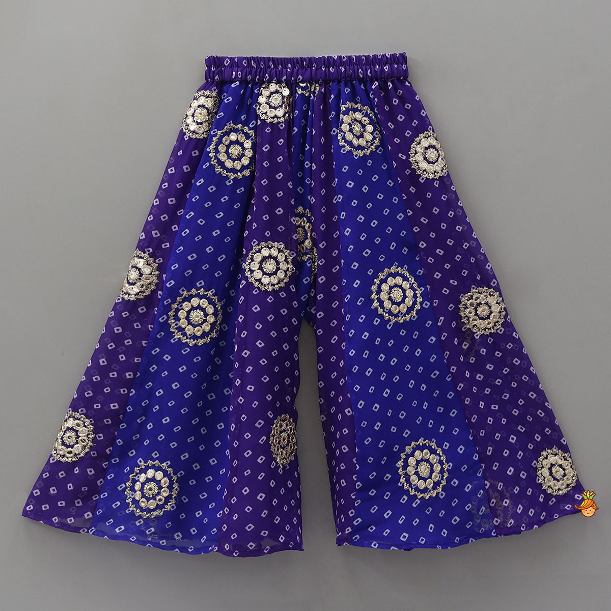 Bandhani Printed Georgette Top And Matching Palazzo