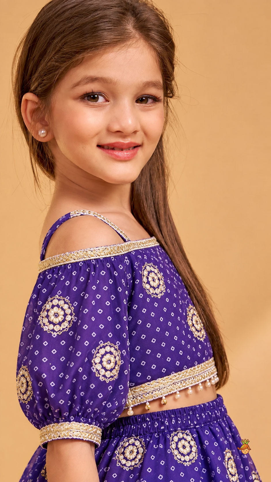 Bandhani Printed Georgette Top And Matching Palazzo