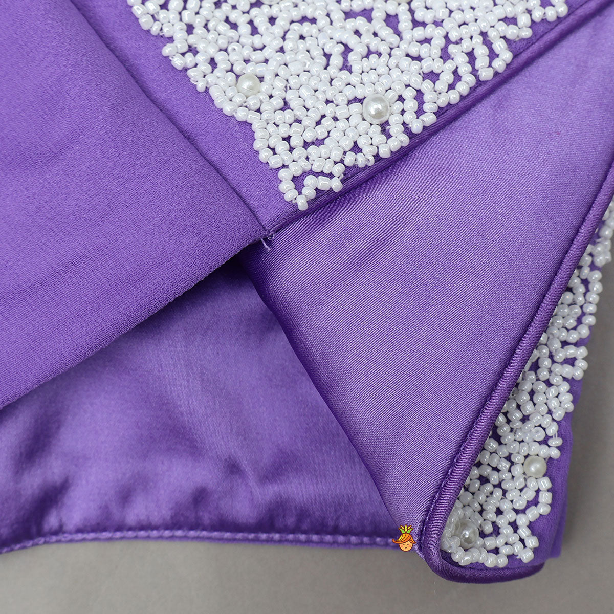 Gorgeous Faux Pearl Detailed Pre Draped Saree