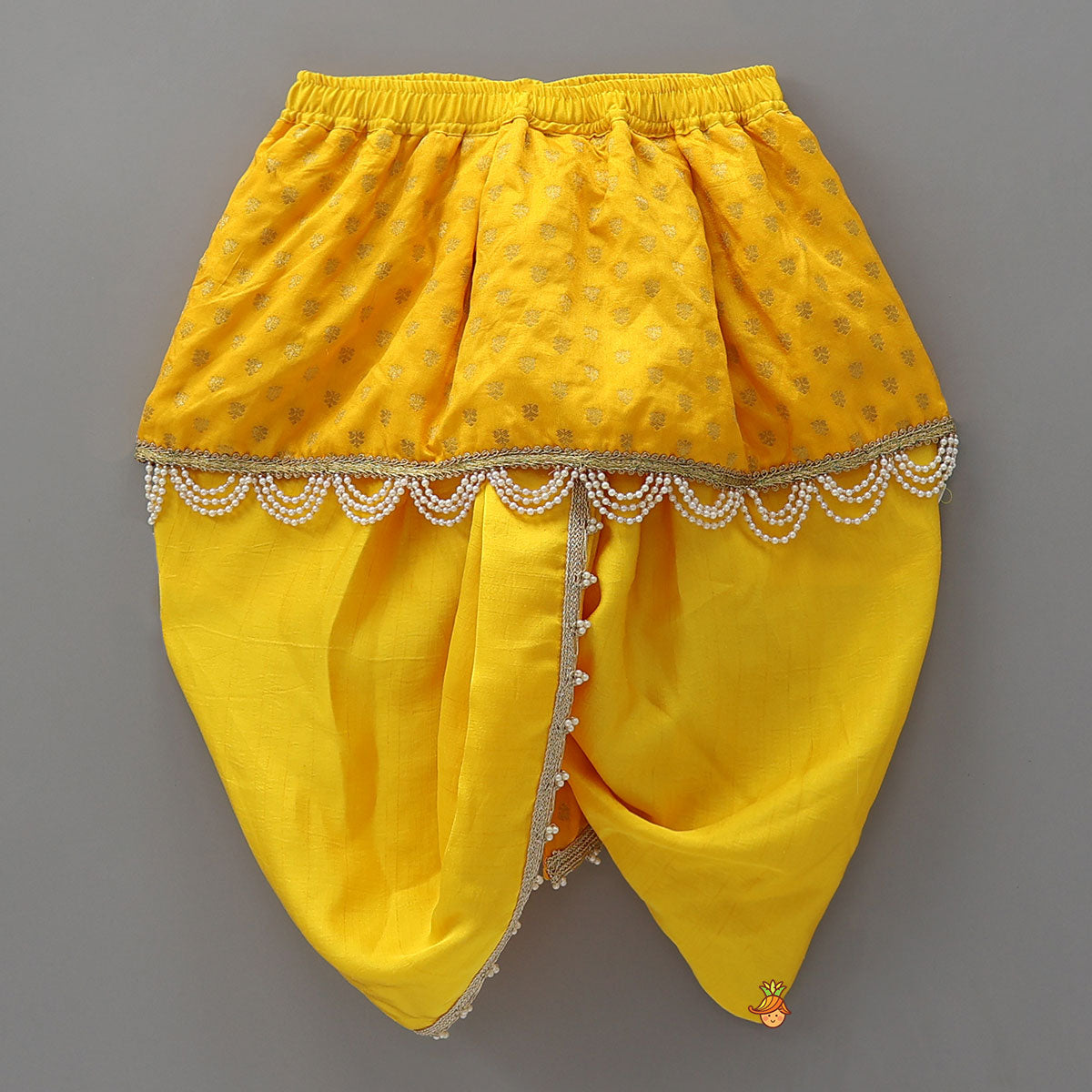 Traditional Brocade Dhoti Set With Matching Stole