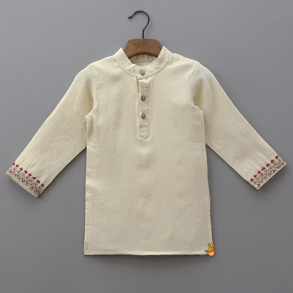Shimmery Kurta With Contrasting Jacket And Pyjama