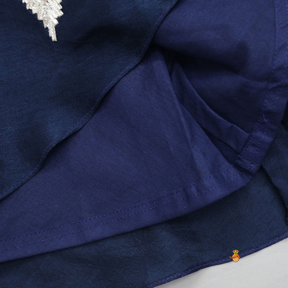 Leaf Motif Embroidered Kurti And Pant With Matching Dupatta