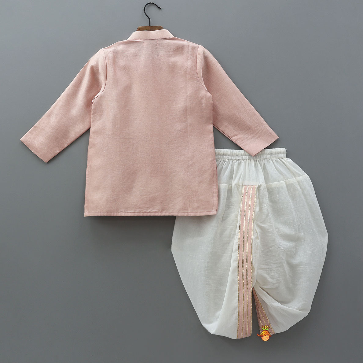 Charming Floral Embroidered Kurta And Dhoti