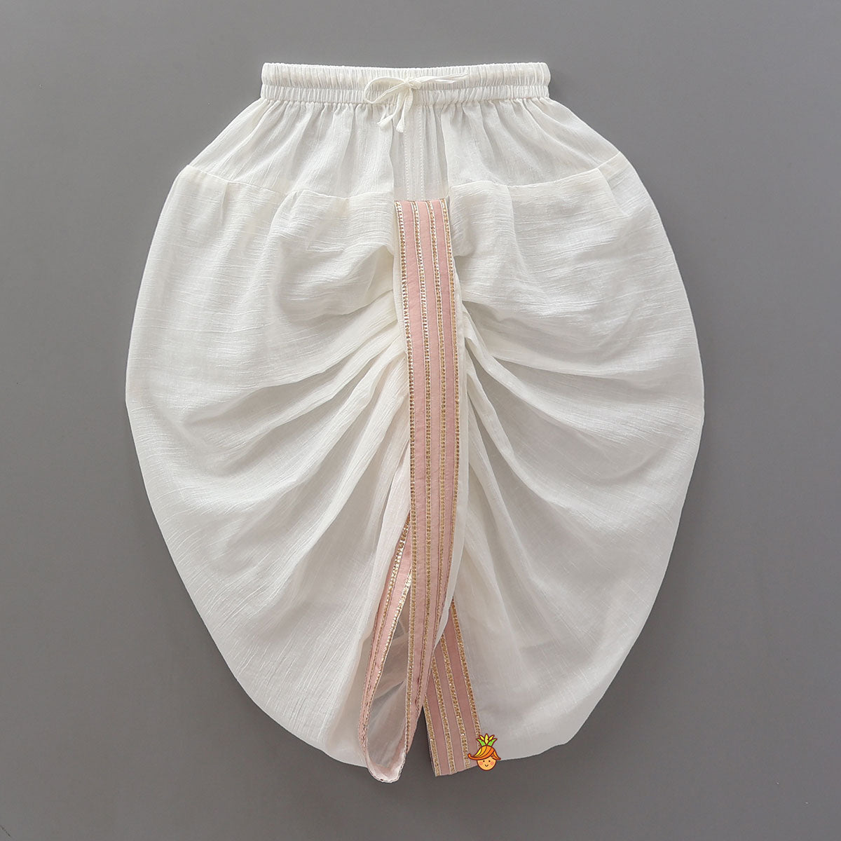 Charming Floral Embroidered Kurta And Dhoti